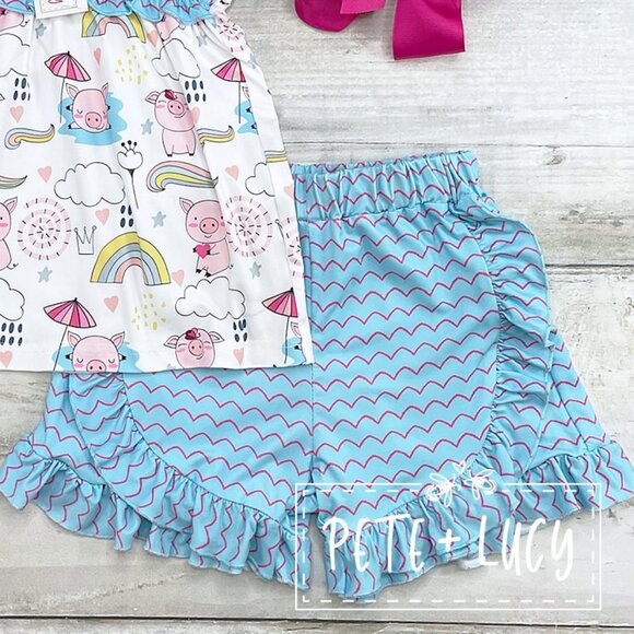 Pete & Lucy Piggy Party Short Set - Picture 3 of 6